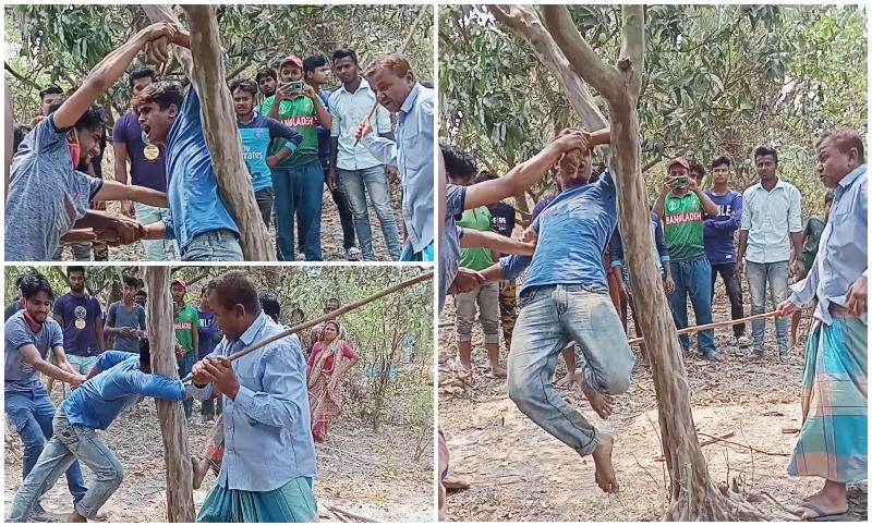 গাছে বেঁধে শারীরিক প্রতিবন্ধীসহ ৩ কিশোরকে নির্যাতন